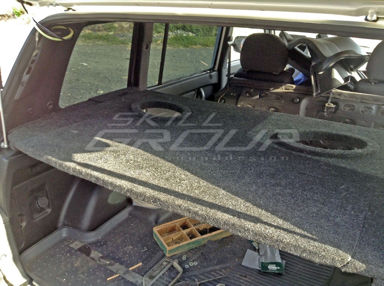 Полка багажника акустическая (с боковинами) для Lada Priora хэтчбек 2172